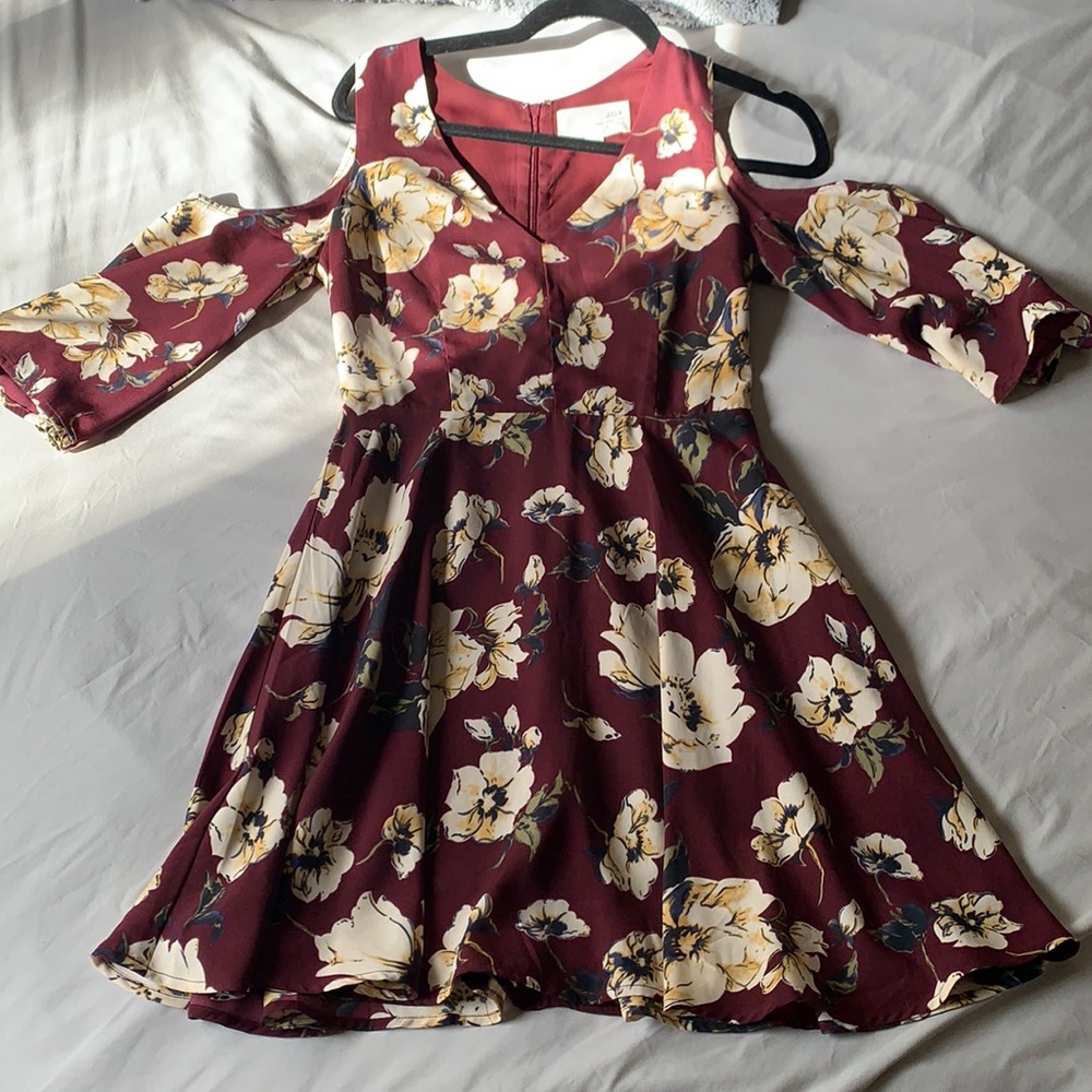 Cold Shoulder Long-Sleeved Dress